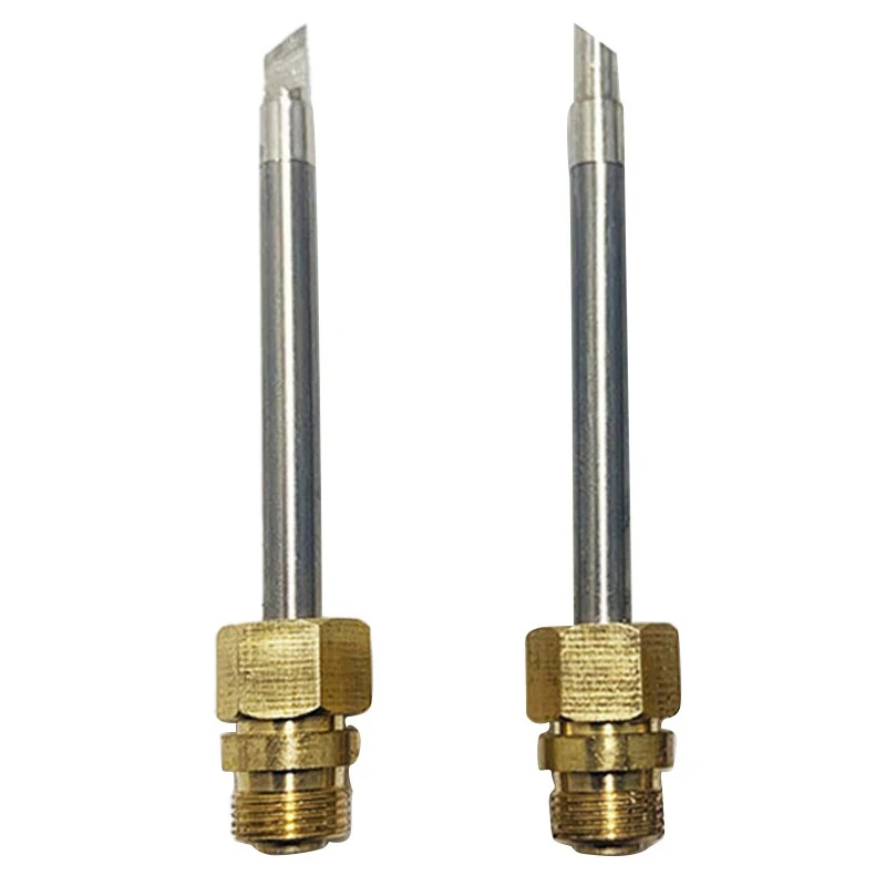 2 Pcs 510 Interface Soldering Iron Tip Mini USB Soldering Iron Tip Welding Rework Accessories, Knife Tip & Horseshoe