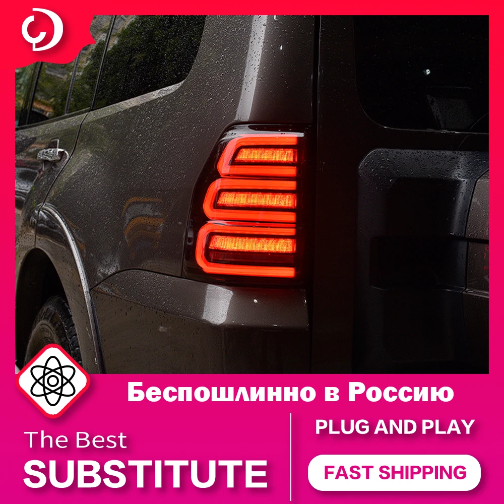 AKD Car Styling Taillights for Pajero V93 2006-2020 V85 V73 V75 V77 LED Taillights DRL Rear Reverse Brake Light Accessories