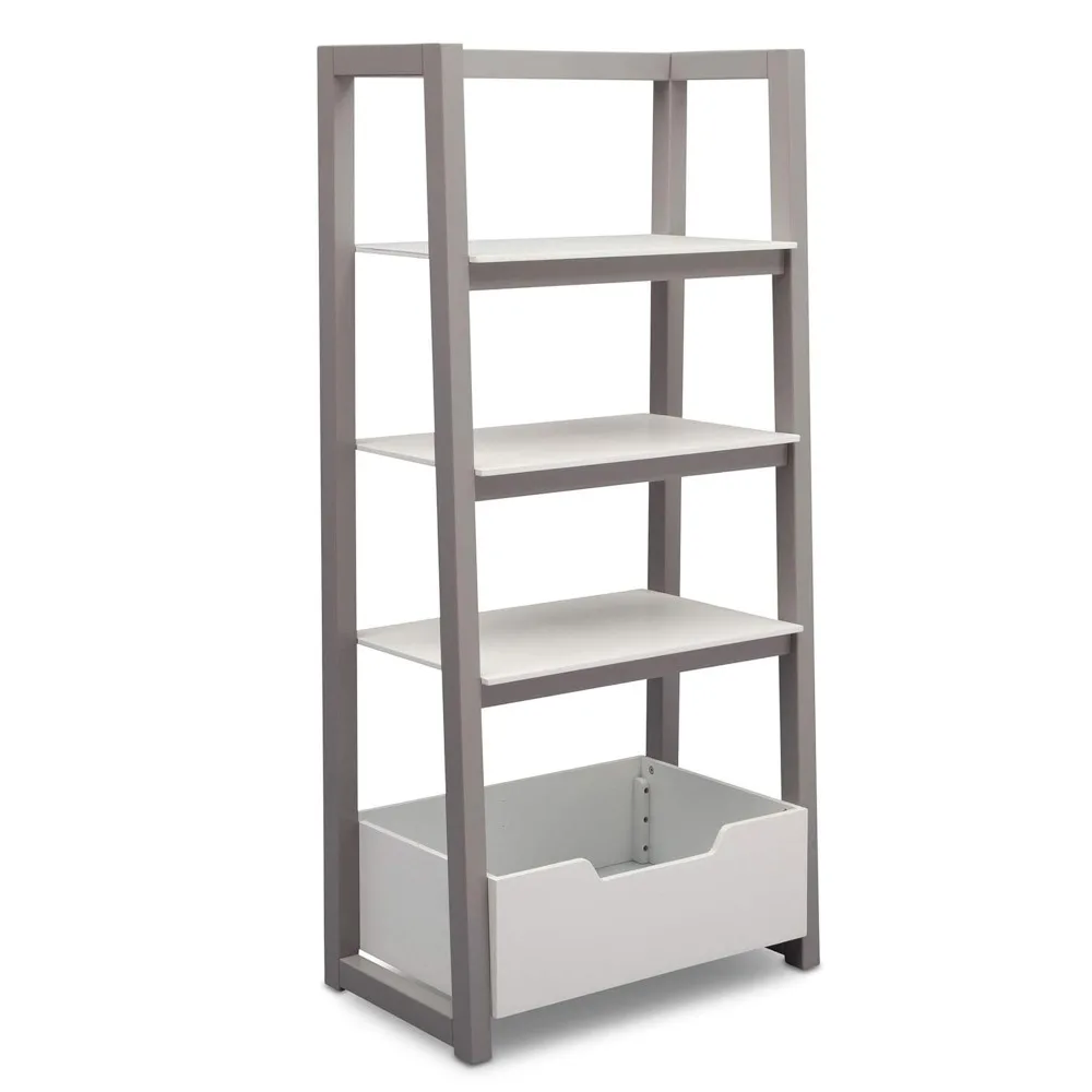 Delta Children Ladder Shelf, White/Grey