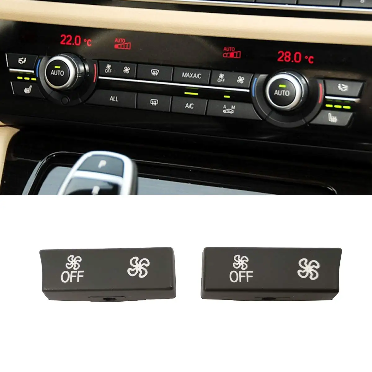 

For BMW Climate Control Fan Speed AC Button For 5' F07/F10,6' F06/F12/F13,7' F01/F02/F04,X5 F15/M F85,X6 F16/M F86