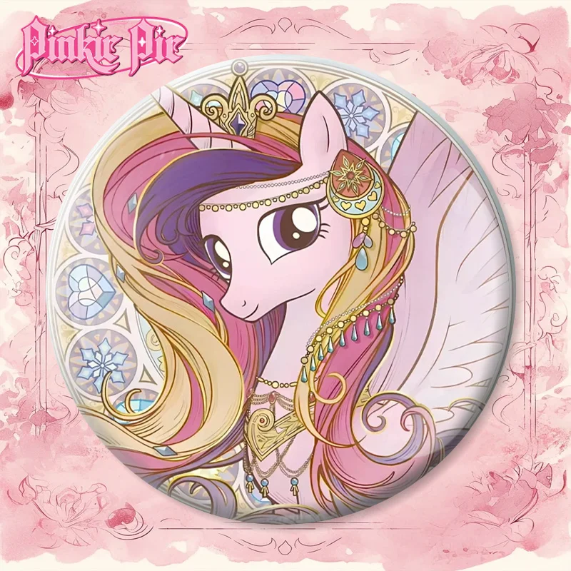 شارة المهر الصغيرة الأرجواني والناعمة والنادرة بيكي الطرفية الكونية الأميرة صفيح شارة الأطفال قلادة اكسسوارات أنيمي