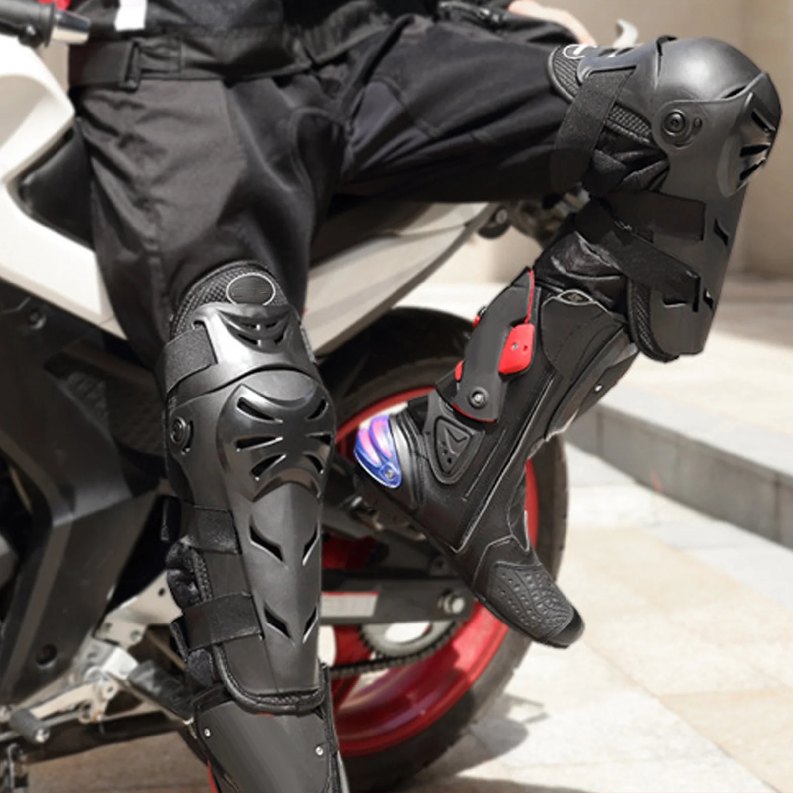 

1 set 1 Set Knee Elbow Pads Protective Gear For Motorcycle Riding Sports Safety Durable Comfortable Pads Riding Gear