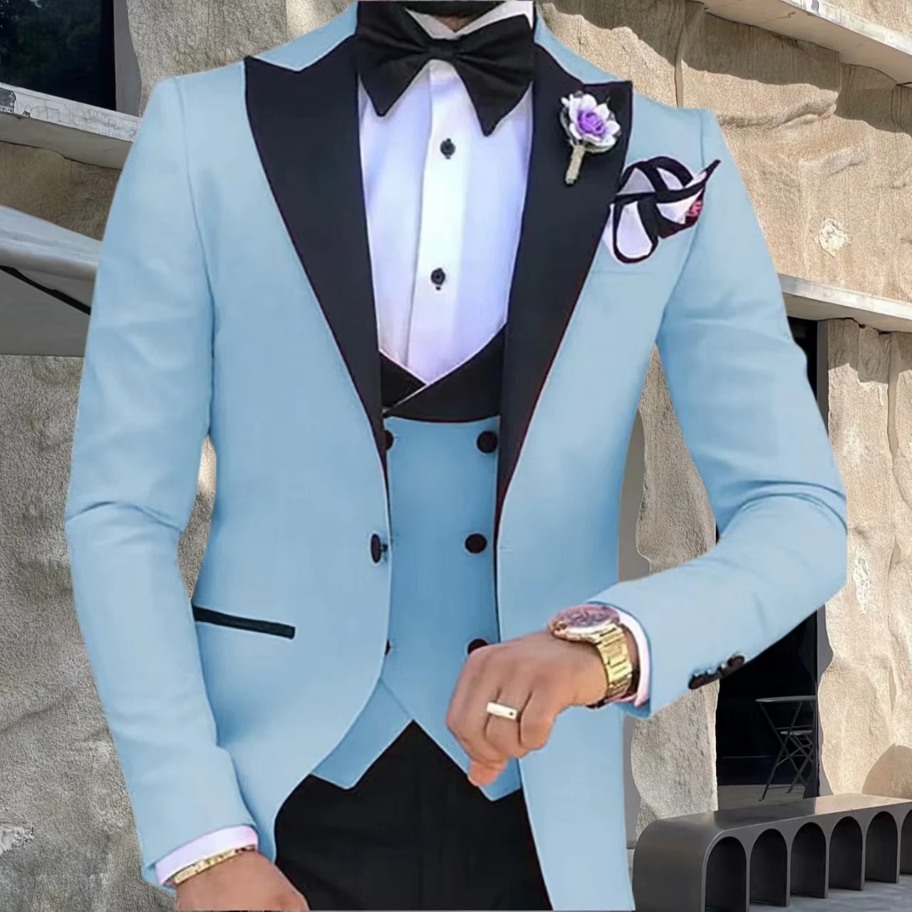 

Men Suits High Quality 2024 Peak Lapel One Button Groom's Wedding Suit Sets Of Clothes For Men Evening Dress Performance