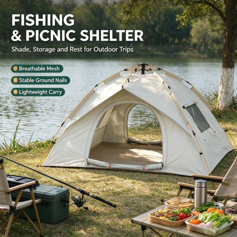 Outdoor Sunshade Travel Camping Tent Hiking Rainproof Shelter Tent Automatically and Quickly Build Portable Shelter Facilities