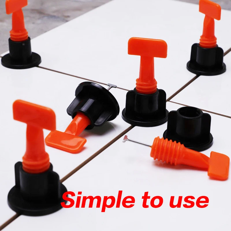 Tile Leveling System Adjuster Kit Set for the Laying Fixing Flat Ceramic Wall Construction Tools Reusable Wedges for Locator