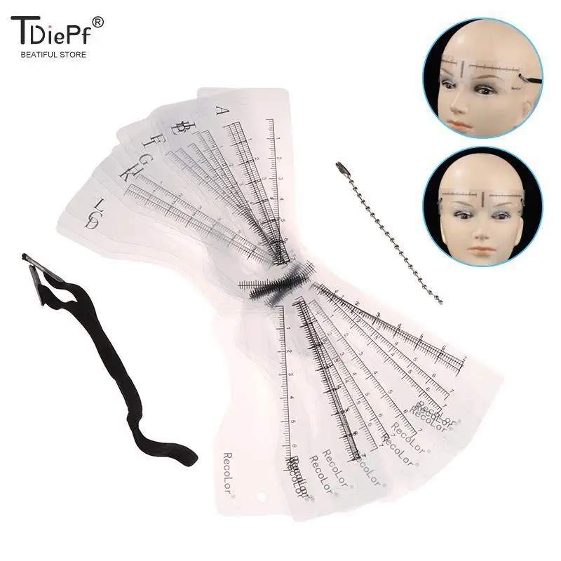 12 Stks/pak Fashion Hot Diy Wenkbrauw Shaper Template Wenkbrauw Grooming Shaping Stencil Kit Brow Stencils Card Make-Up Voor Mannen Vrouwen