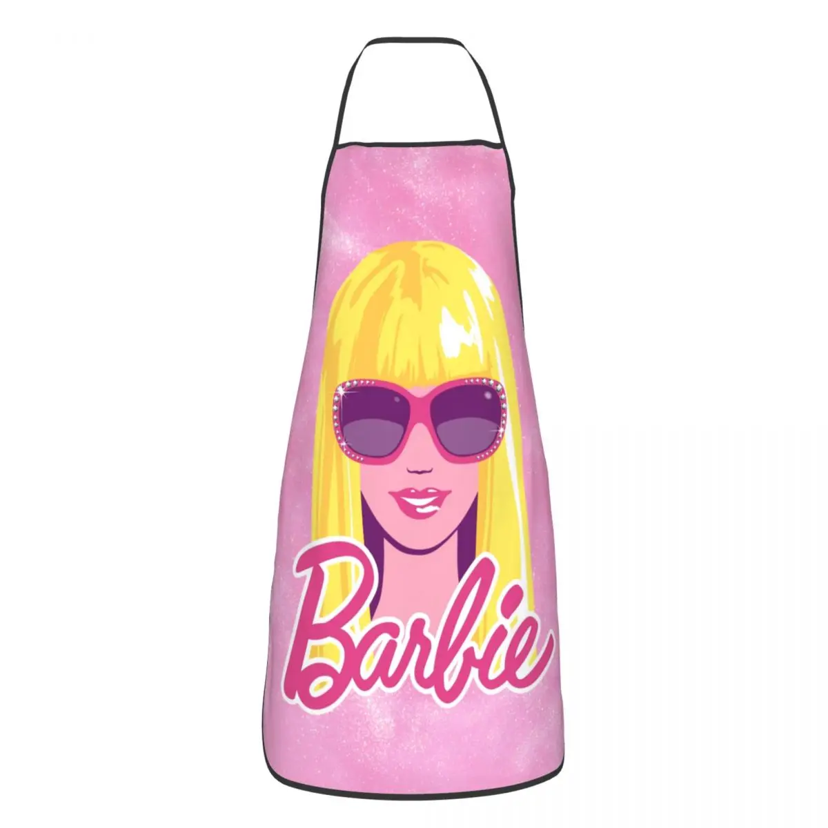 Custom Funny Pink Girl Barbie Bib Apron Women Men Unisex Kitchen Chef Tablier Cuisine for Cooking Baking Painting