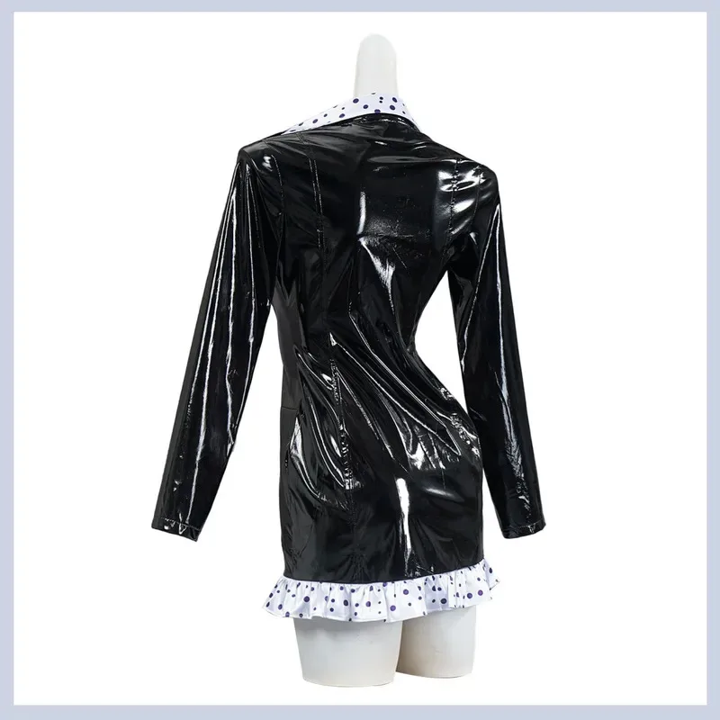 أنيمي نيكو روبن ملكة جمال كل الأحد تأثيري حلي أسود بولي PU ضيق المناسب فستان شعر مستعار الكبار امرأة مثير كرنفال هالوين البدلة olp؛ 4