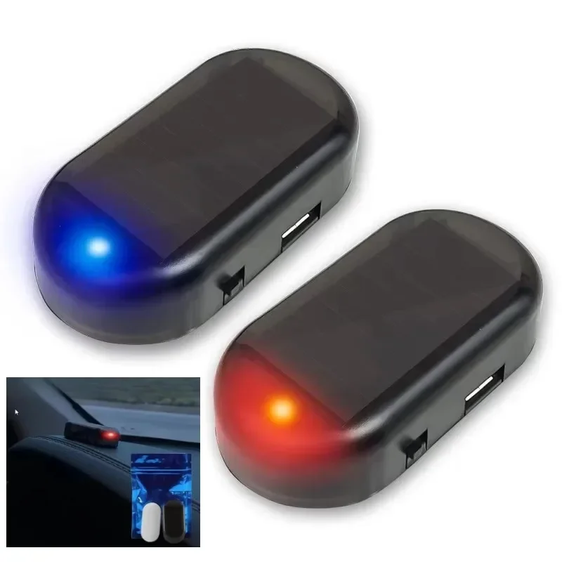 Solar Powered Car Fake Security Light Universal Warning LED Light Alarm Lamp Anti-Theft Caution Strobe Signal Light Kebidum Hot