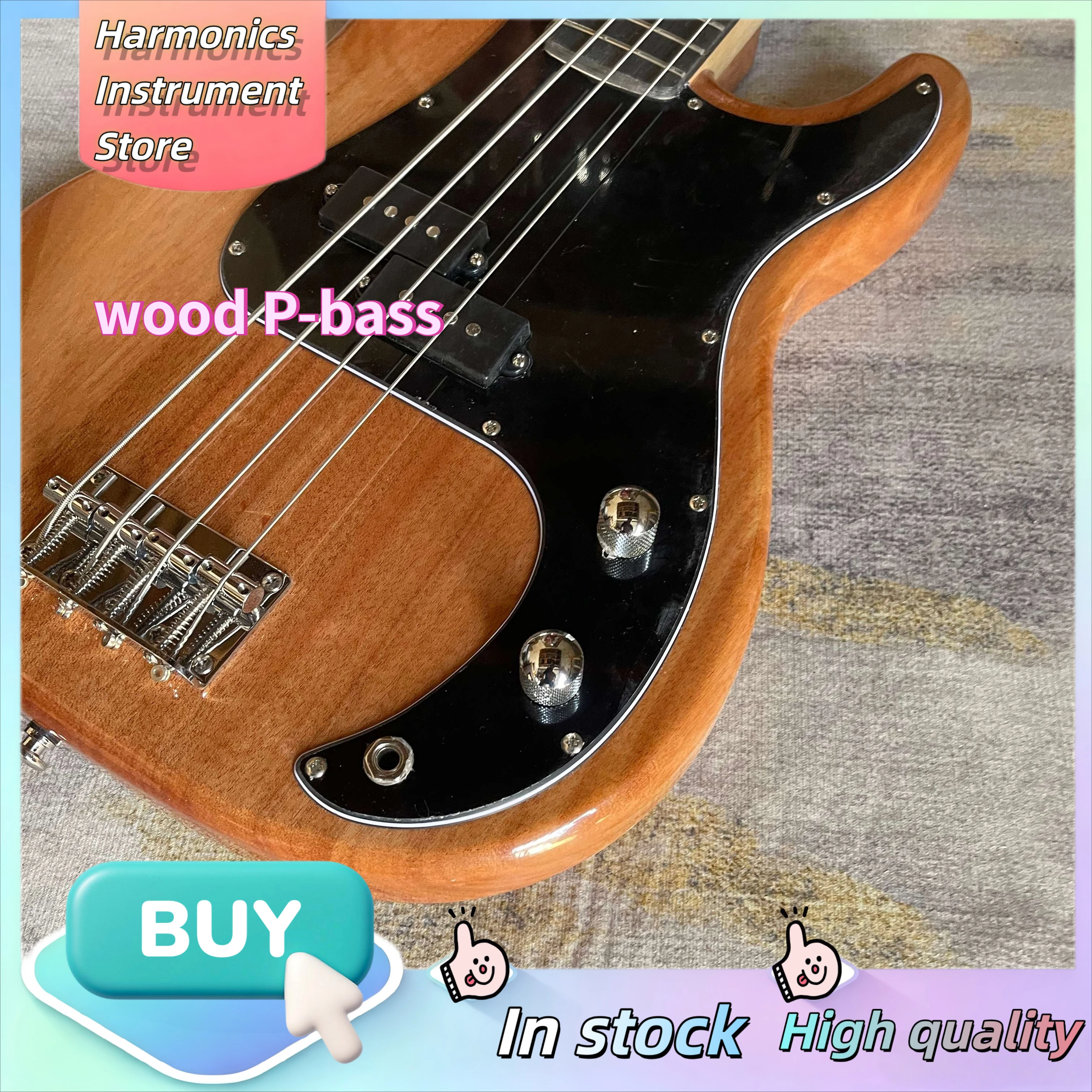 Bass Natural Gloss Electric Guitar Bass 1982 P-Bass Precision Bass 4-String Split Single Coil Entry-Level Rock Bass Guitar view 5