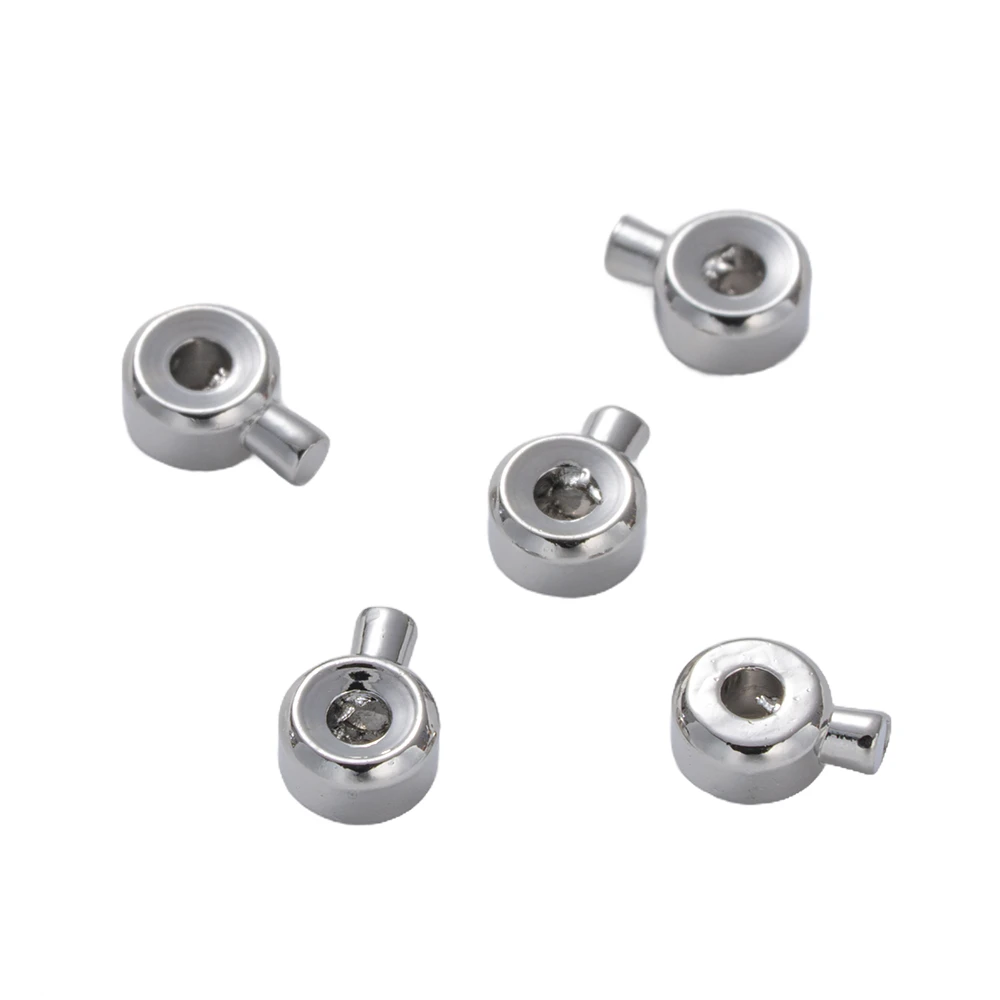 20 قطعة 18K مطلية بالذهب النحاس سدادة تجعيد الخرز تحديد المواقع خزانة مسطحة فاصل حبة ل سوار ذاتي الصنع قلادة صنع المجوهرات