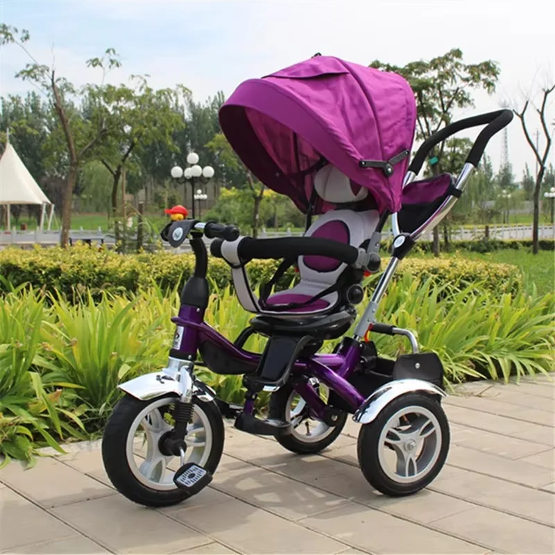 Baby Tricycle 4 in 1 Children's Bicycle 360° Rotating Baby Trolley Suitable for 1-3 Years Old Children in Different Scenarios