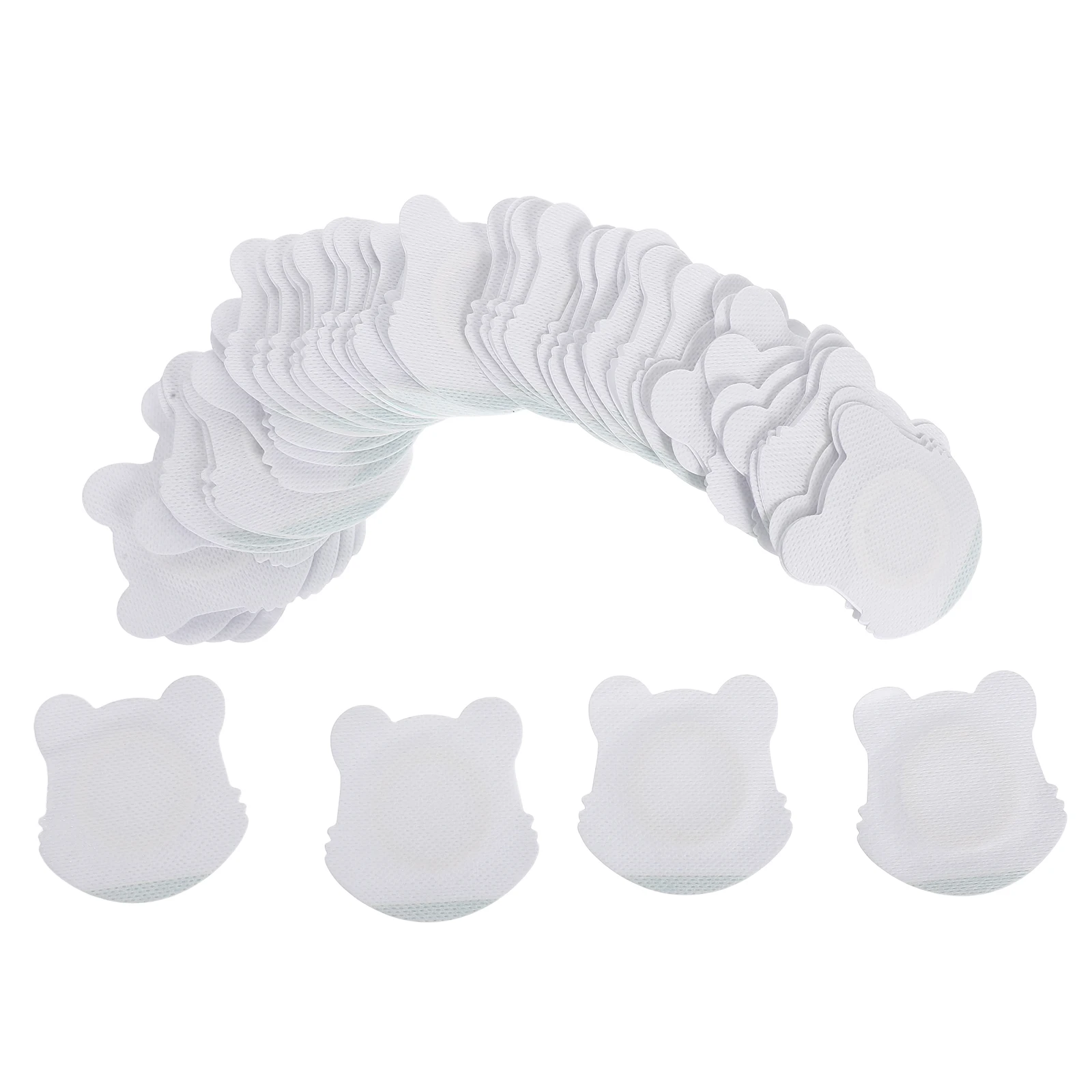 

50pcs Belly Button Adhesive Bandages Leakproof Castor Oil Protectors Breathable Navel Patches Self Adhesive Cute Bear Shaped