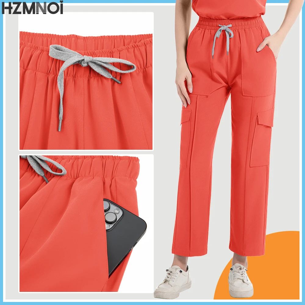 Uniforme médical unisexe pour femmes, accessoires d'infirmière, coupe cintrée, confortable, clinique, uniforme de travail pour salle d'opération, costume de jogging