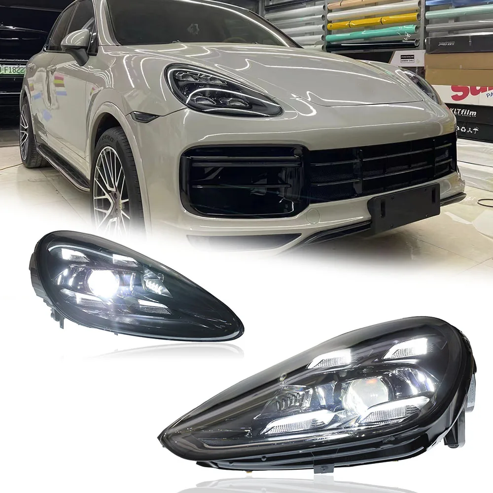 

LED HeadLights For Porsche Cayenne 958 11-18 Start Blue Led DRL Car Head Lamp Assembly Signal Accessories Modified Lamp