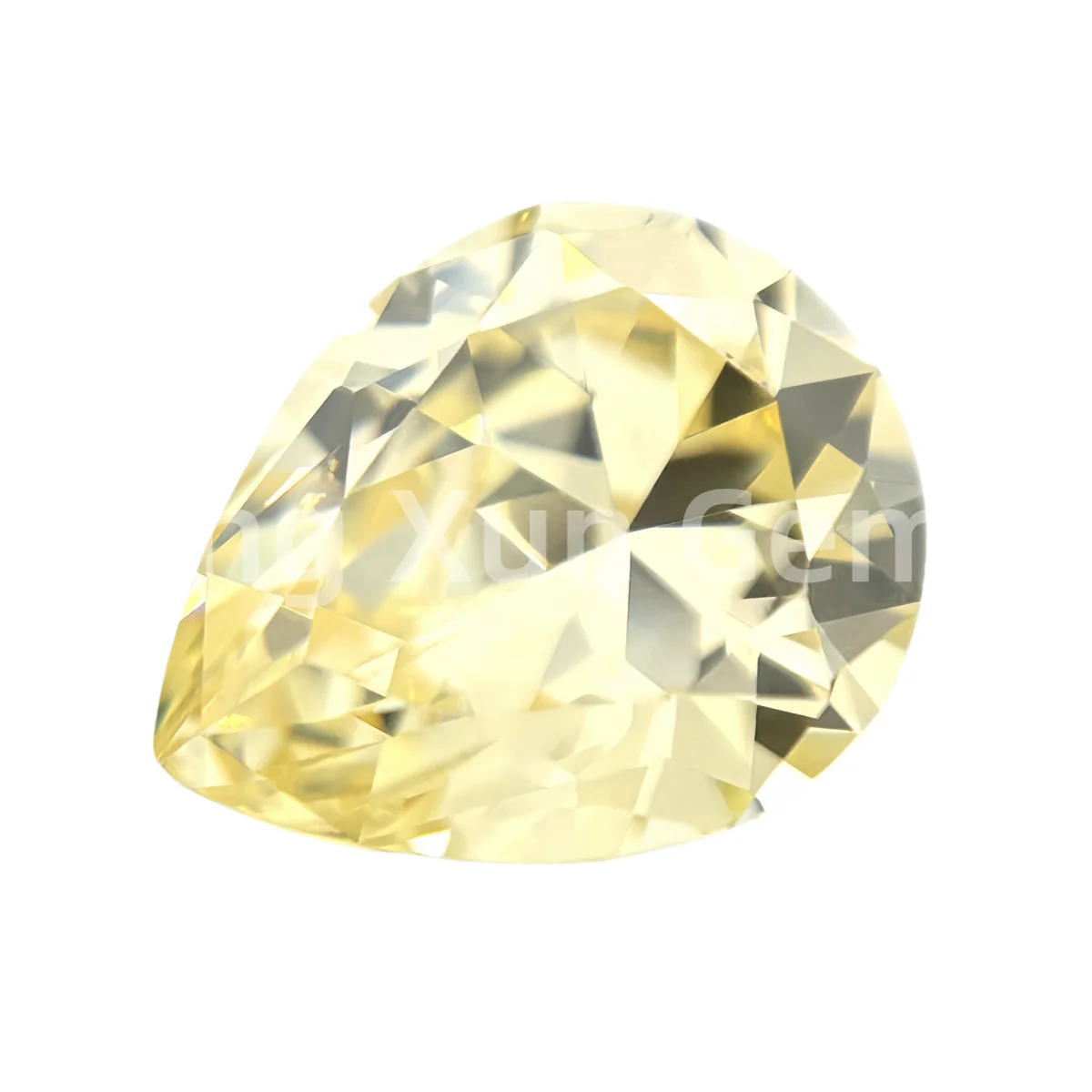 

Light Yellow Loose Cubic Zirconia Stone 3x5-13x18mm 5A Quality Pear Cut CZ GemStone For Jewelry