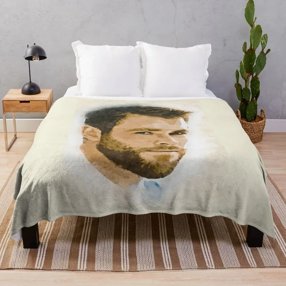 

A Tribute to CHRIS HEMSWORTH Throw Blanket Flannel Fabric wednesday Blankets