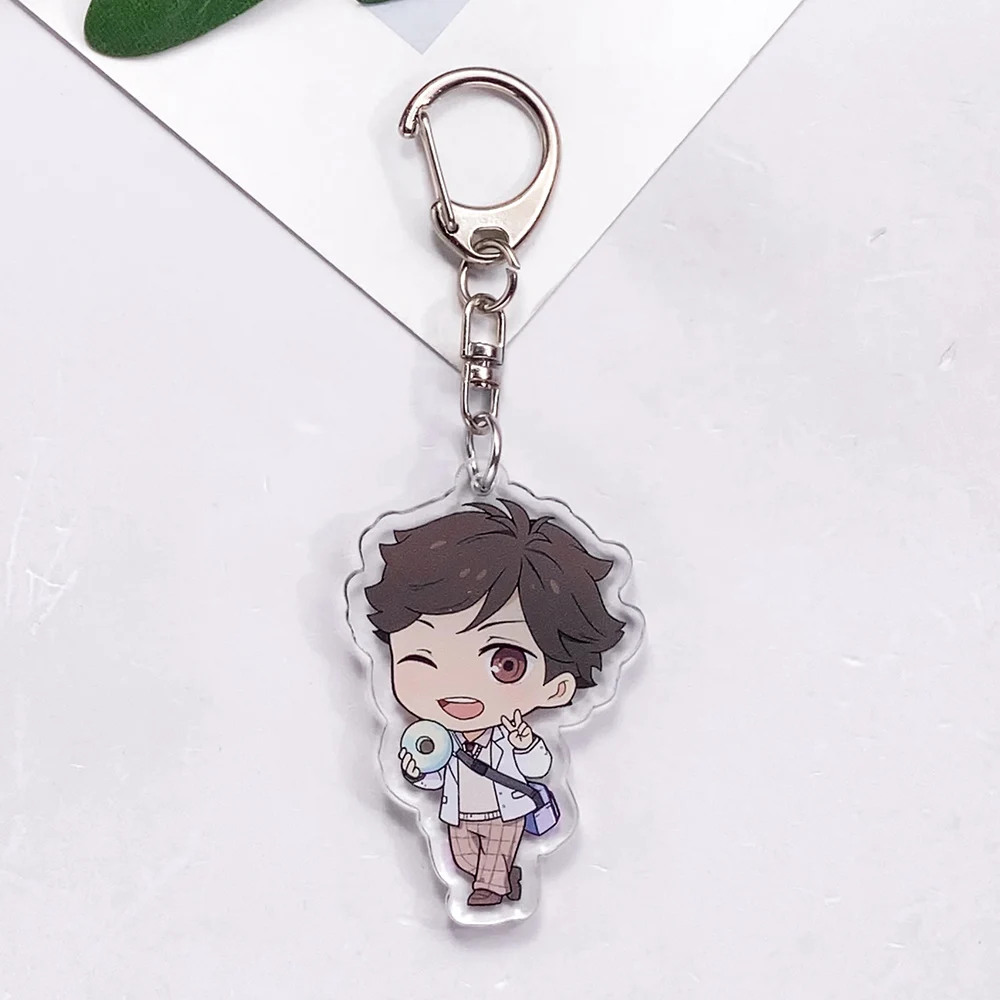 شخصيات الرسوم المتحركة Haikyuu! الاكريليك مضحك شعبية المفاتيح الاكسسوارات حقيبة سحر حقيبة الظهر قلادة حلقة رئيسية المشجعين الأصدقاء الهدايا #5