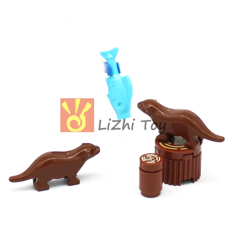 MOC Brick Friends 67631 Otter Building Blocks Zoo Animal View Compatible with Accessory Model Construction Kids Plastic Toys