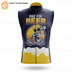 NEW Bicycle Winter Cycling Vest Windproof Thermal Fleece Vest MTB Bike Bicycle Clothing Sleeveless Cycling Jacket Cycling Jersey