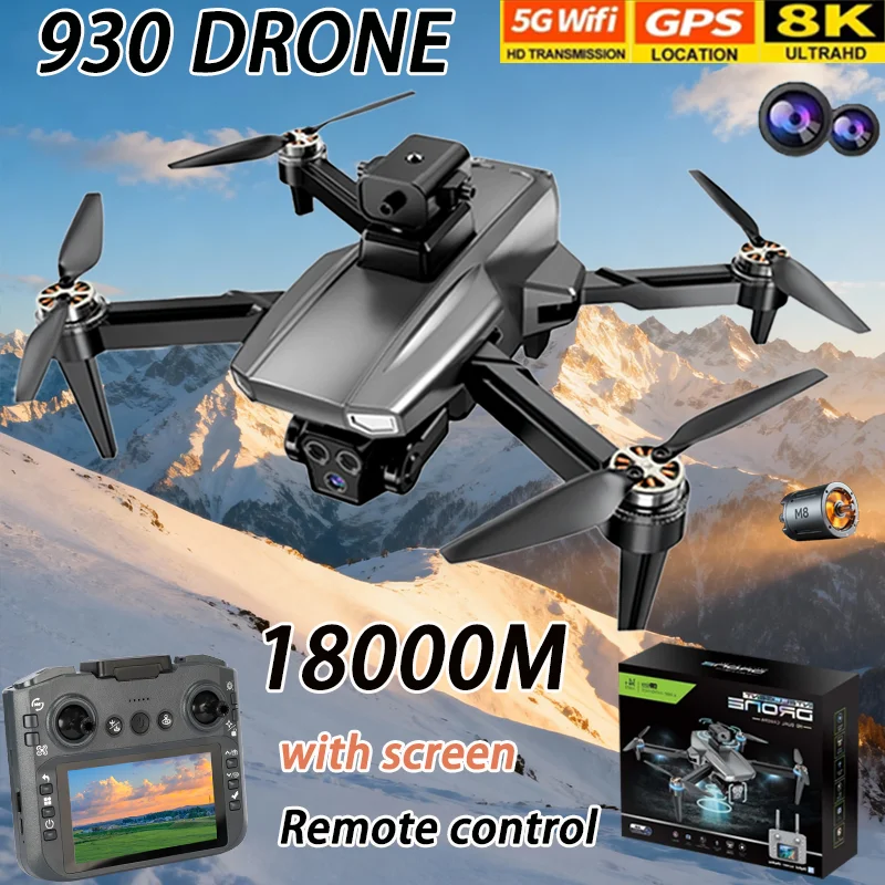 듀얼 WiFi FPV 카메라와 장애물 회피 기능을 갖춘 전문가용 HD 4K 드론, 항공 촬영 및 드론 카메라 생일 선물용