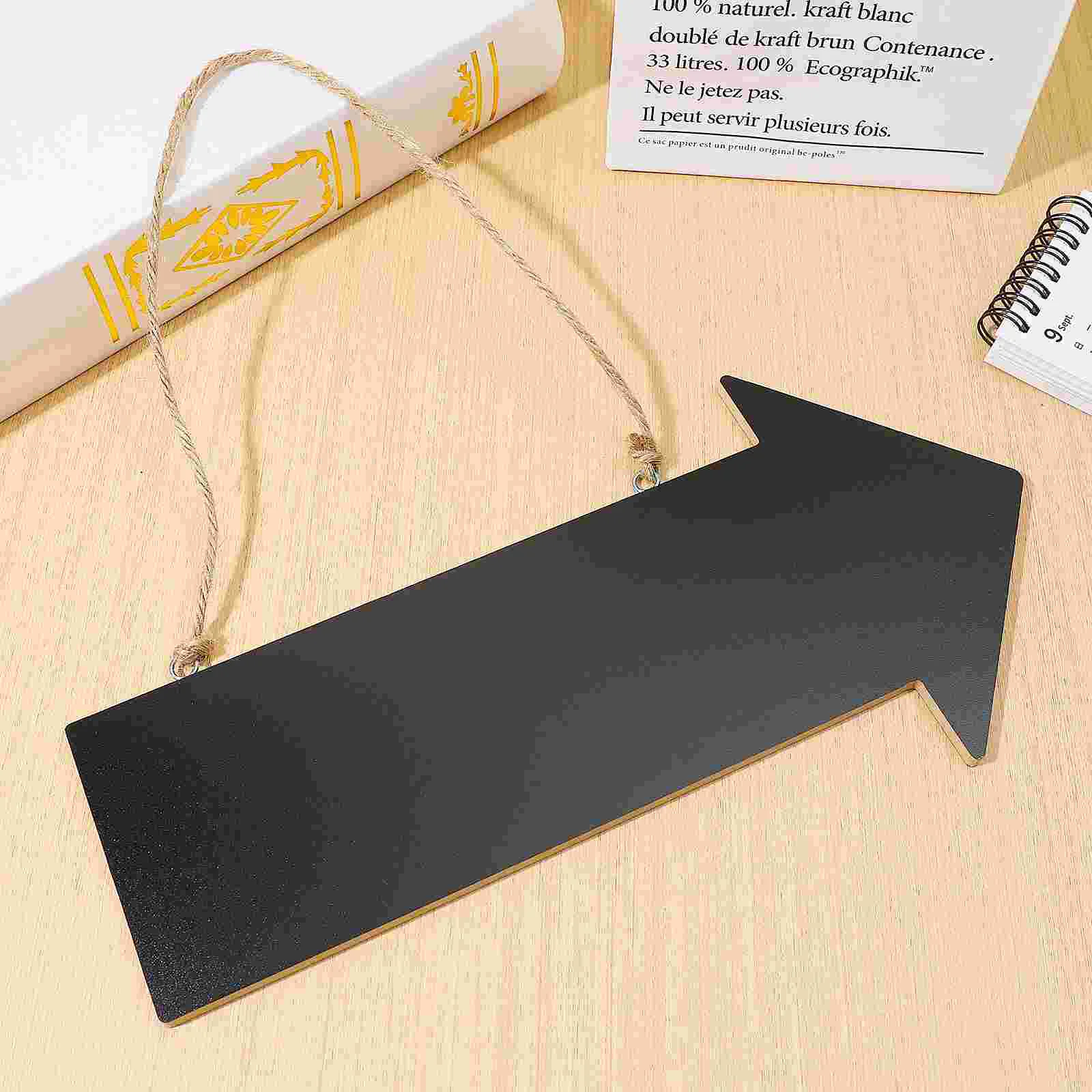 3 Pcs Posters Wooden Indicator Outdoor Blackboard Arrow Plate Shaped Sign Office