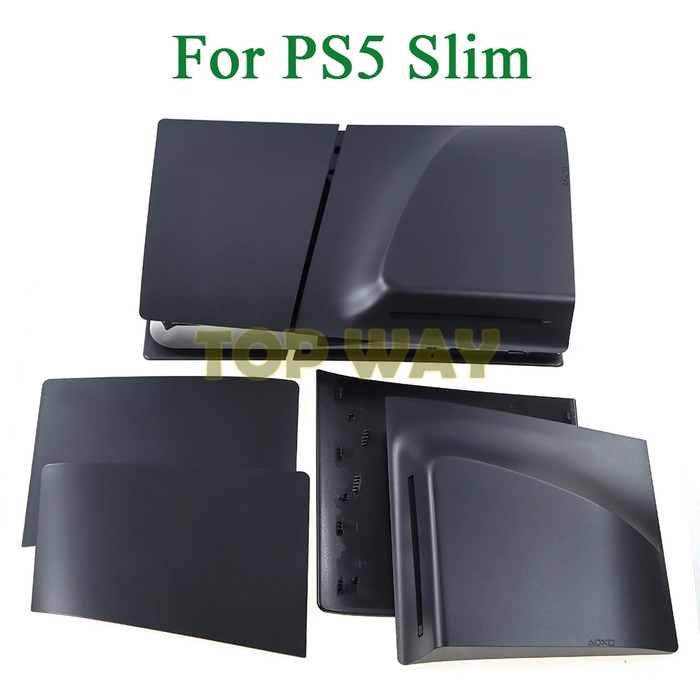 غطاء أمامي وخلفي للبلاي ستيشن 5 ، ps5 نحيف ، وحدة تحكم محرك بصري مع شعار ، مجموعة واحدة