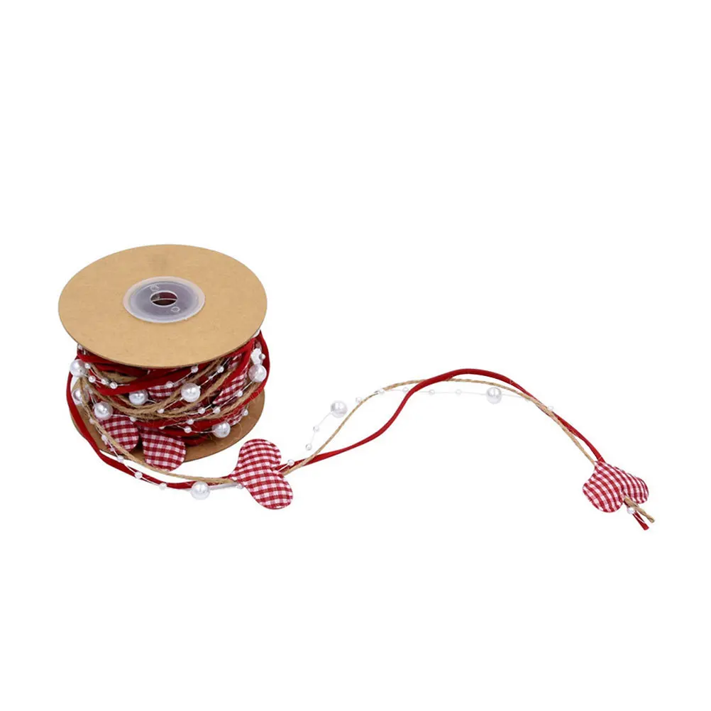 

1 Roll Heart Bead Chain Durable Bright Ribbon Perfect for Wedding DIY Projects Gift Wrapping and Party Decor Bead Ribbon