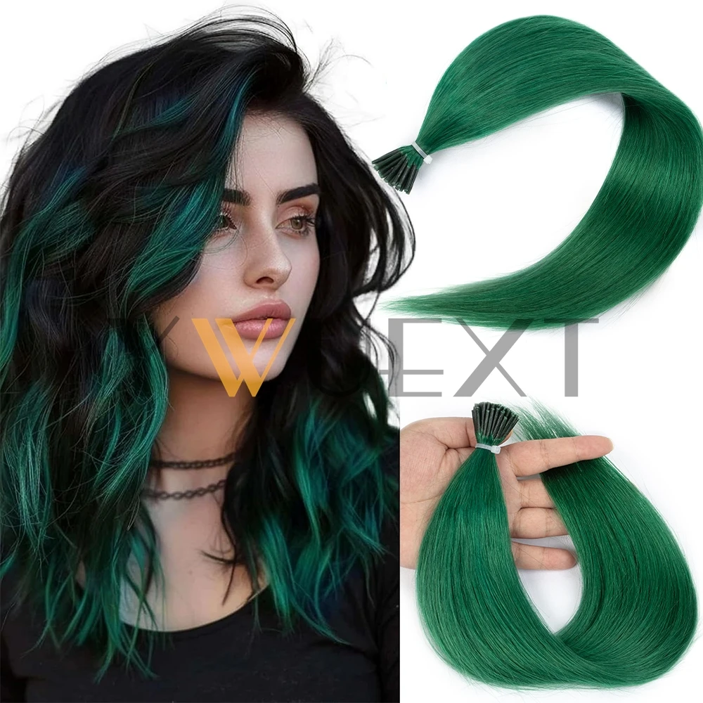 

YWUEXT Необычные цветные наращивание волос с микрокольцом и кончиком, 12 дюймов, 16 дюймов, 20 дюймов, настоящие человеческие волосы, холодные предварительно склеенные волосы на каскале, 50 шт./упак., 30 г