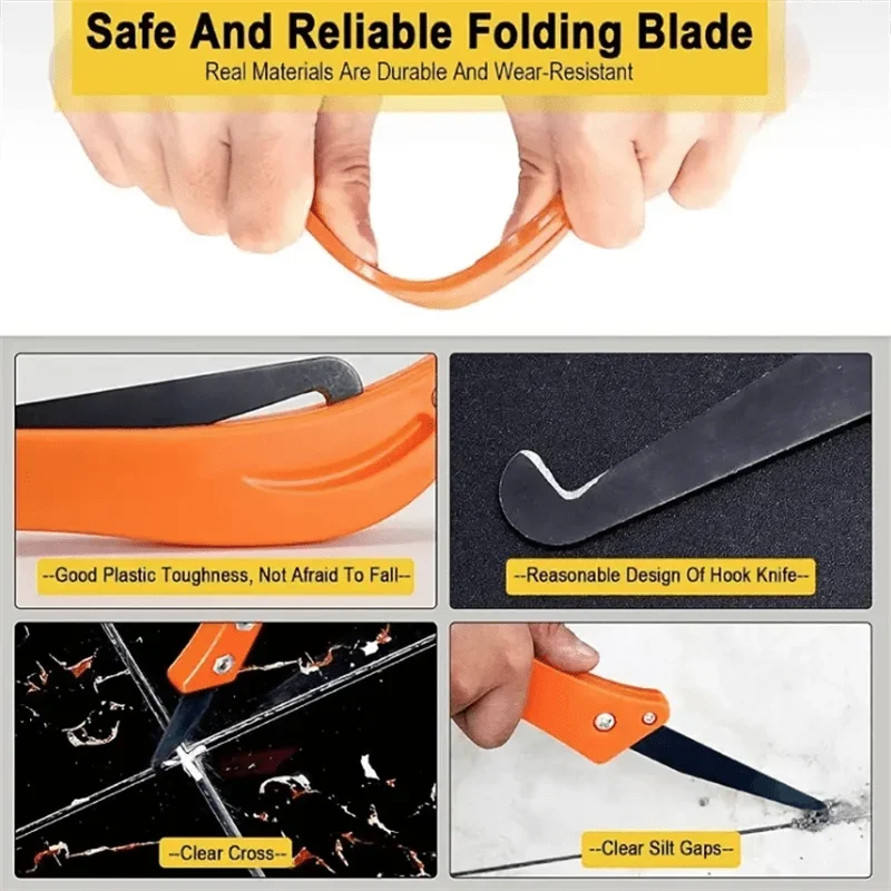 New Professional Gap Hook Knife Tile Repair Tool Old Mortar Cleaning Dust Removal Steel Construction Hand Tools