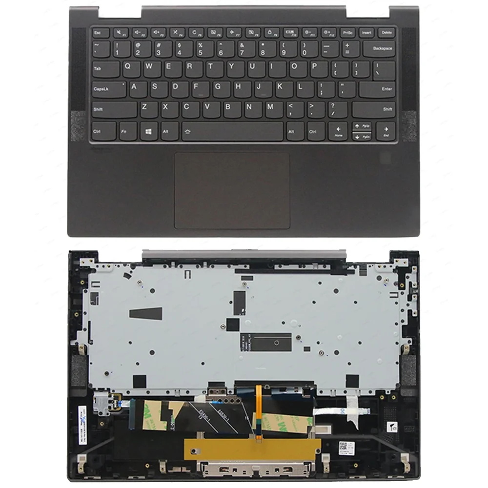 

5CB0U43959 for Lenovo Yoga C740-14IML Laptop Top Case Upper Palmrest Case C Cover w/ Keyboard Touchpad
