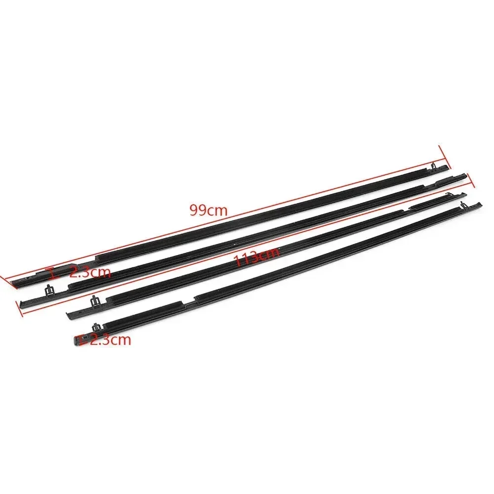 For Honda Civic 2006-2015 Window Weatherstrip Outer Glass Seal Belt Trim Sealing Rubber Strips Window Waterproof Glass Seal