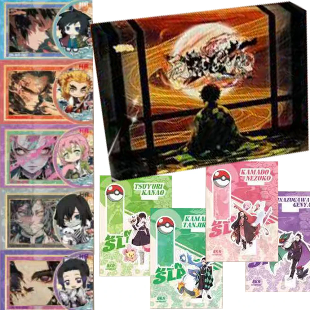 

Japanese Anime Demon Slayer Collection Cards Agatsuma Zenitsu Tokitou Muichirou Fun and Creative Characters Grating Cards Gifts