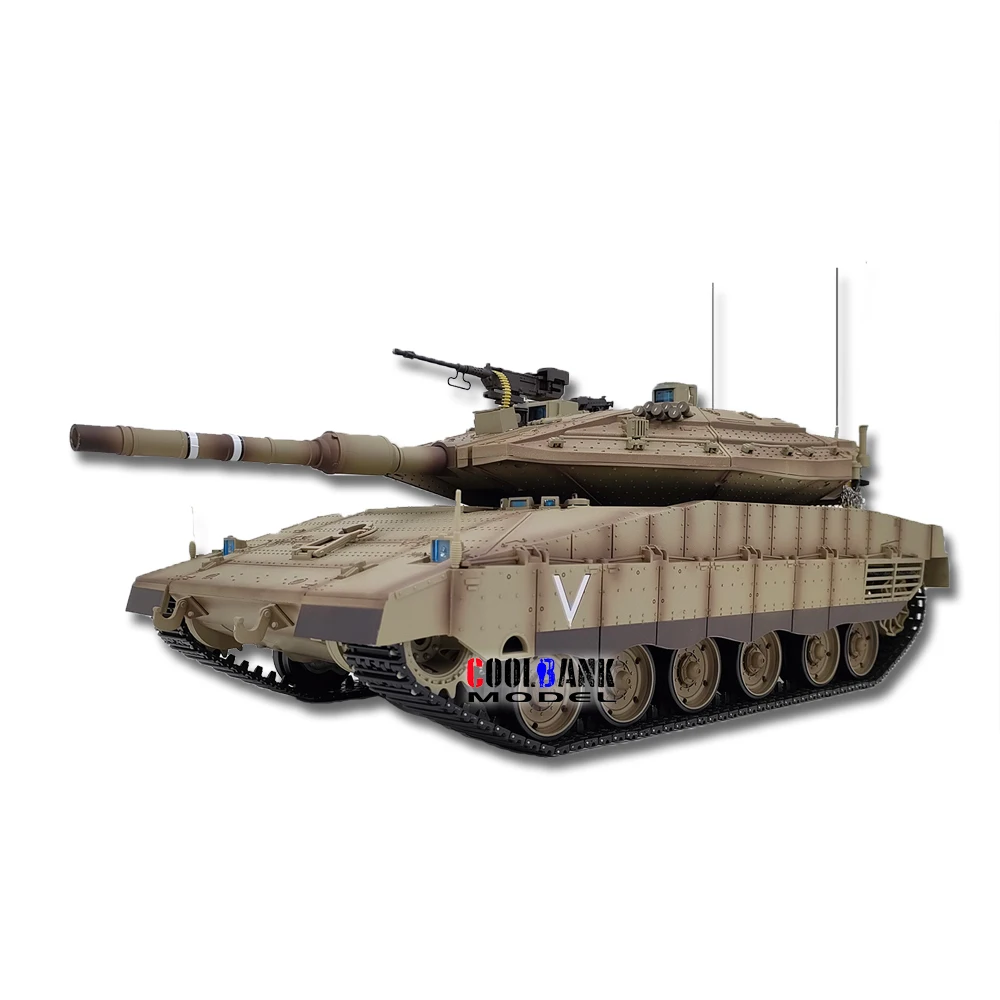 2024 NEW 1:16 Henglong RC Tank 3958 Merkava launch Metal Track Oversized adult electric military Model Boy Toy Car Gift