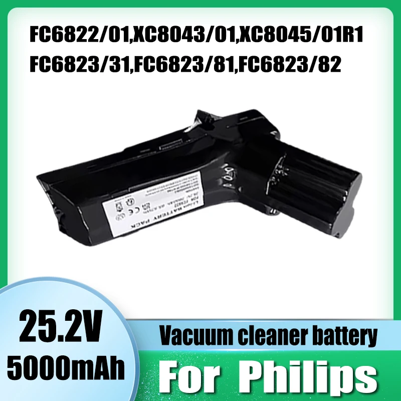 For Philips SpeedPro Max Aqua SpeedPro Max Stick XC8147 FC6822 vacuum cleaner battery replacement, 25.2V lithium-ion battery