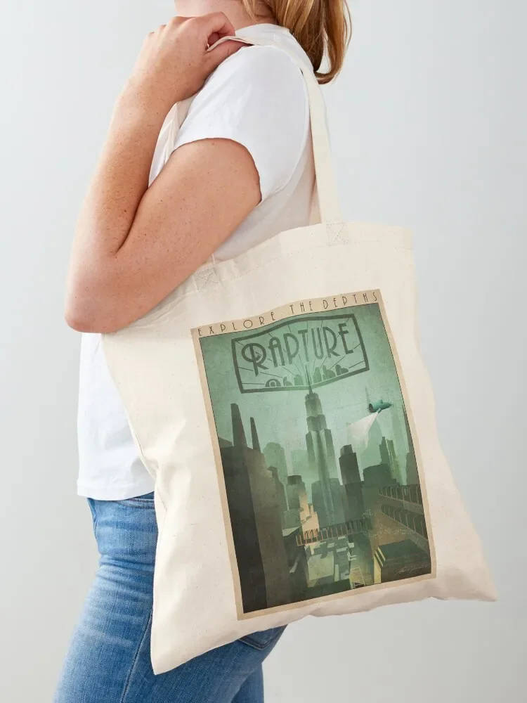 Explore Rapture, Bioshock Poster Tote Bag Handbags shopper bag women canvas large size bags Women's tote bag