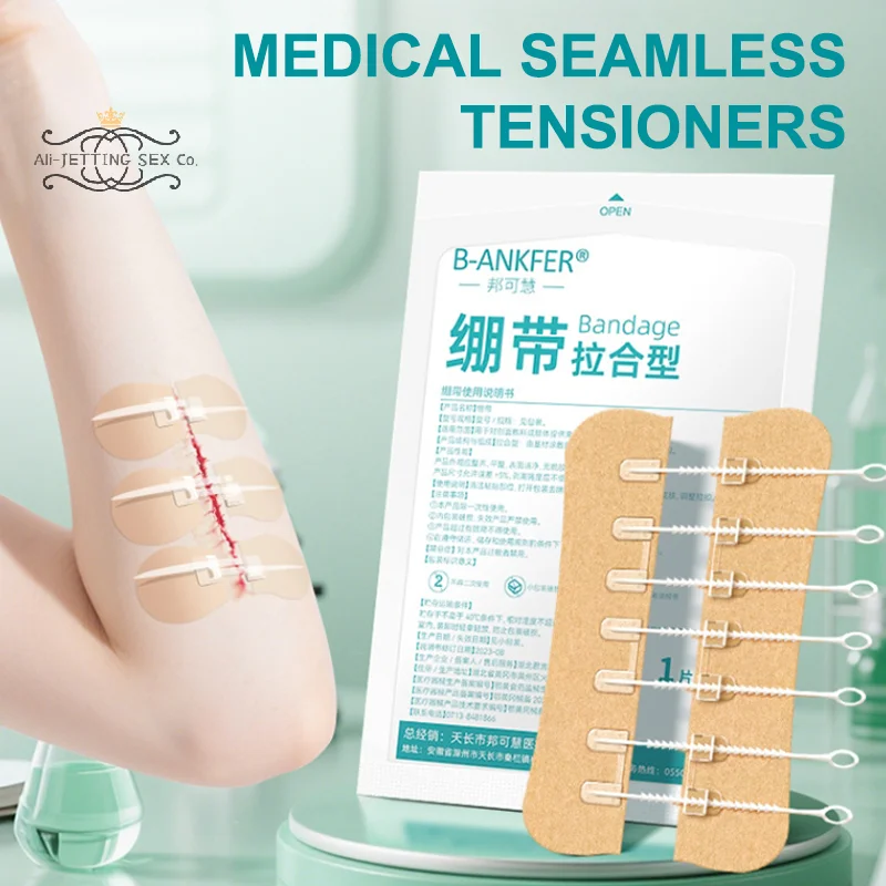 

1Pc Zipper Tie Wound Closure Patch Hemostatic Patch Wound Fast Without Suture Zipper Outdoor Band-Aid Portable Quick Clot Wound