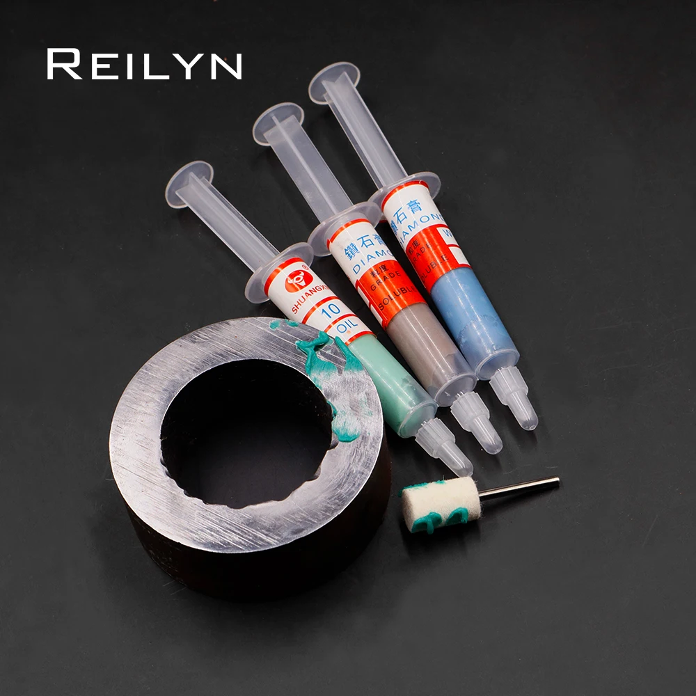 5pcs/set diamond polishing paste syringe grinding paste 0.5-10W polishing agent for jade woodworking metal surface grinding