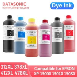 500ML 312XL 314XL 378XL 478XL 01U Refill Dye Ink for Epson Expression Photo XP-15000 XP-15010 XP-15080 XP8500 8600 8700 Printer