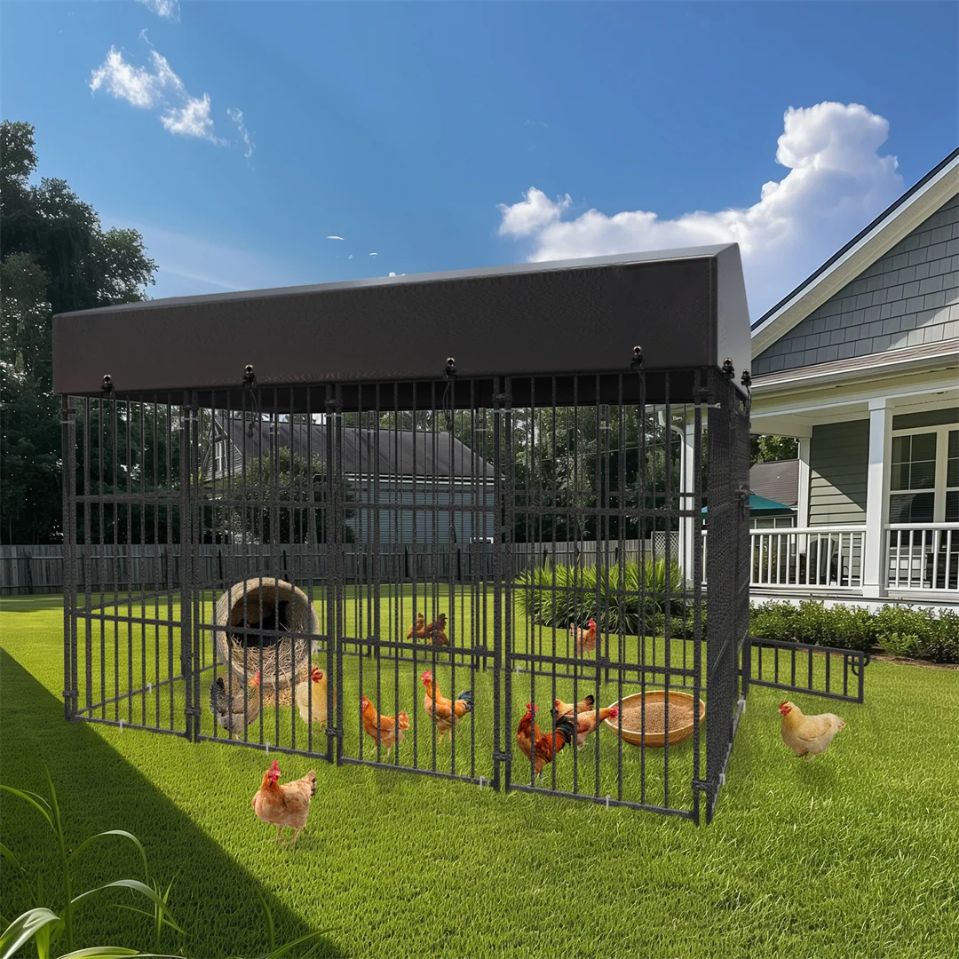 Imagem -02 - Metal Soldado Pet Playpen Heavy Duty Dog Kennel Gaiola Grande Animal Indoor Exterior e Interior 649