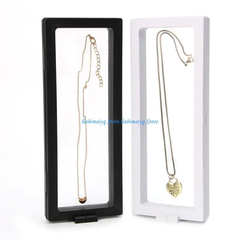 573B 3D Floating Display Case Stands Holder Suspension Storage for Pendant Necklace