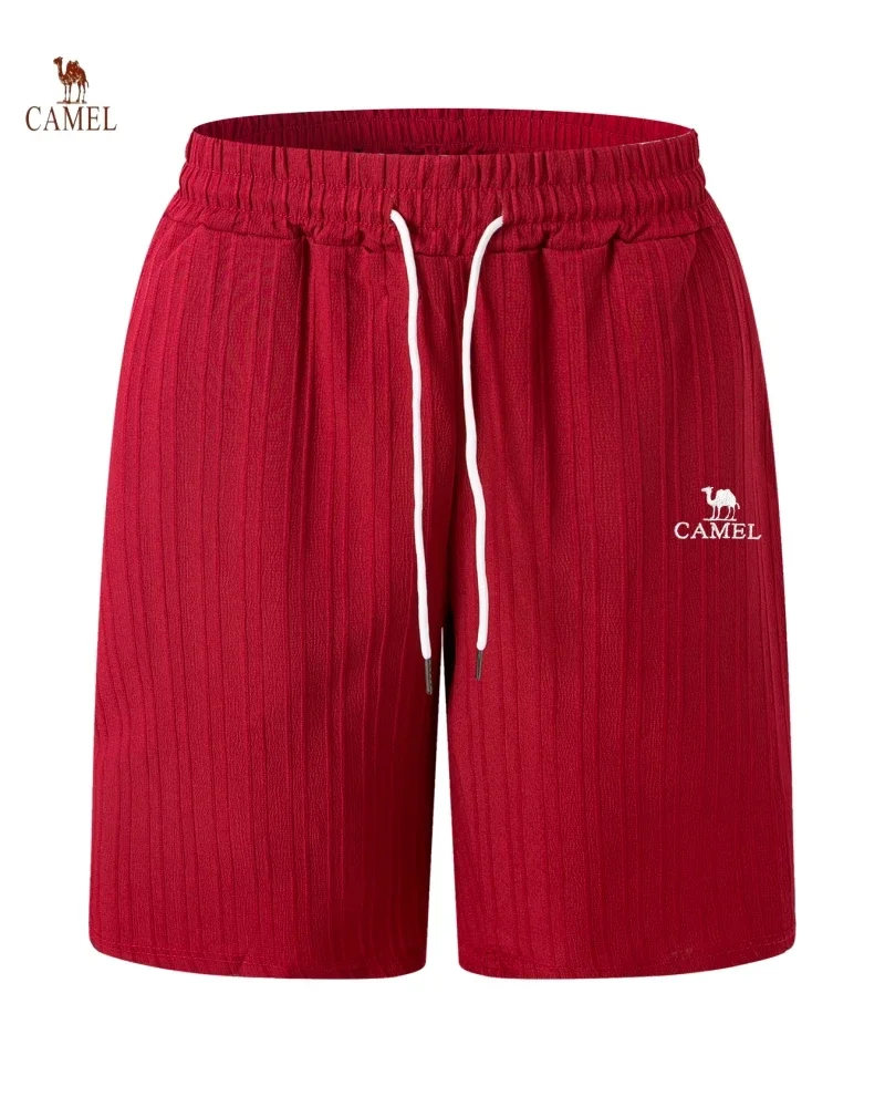 Summer men's embroidered high-quality striped casual shorts, fashionable outdoor sports casual beach shorts