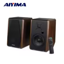 AIYIMA S700 アクティブブックシェルフスピーカー 120W Bluetooth 木製 USプラグ 特別割引