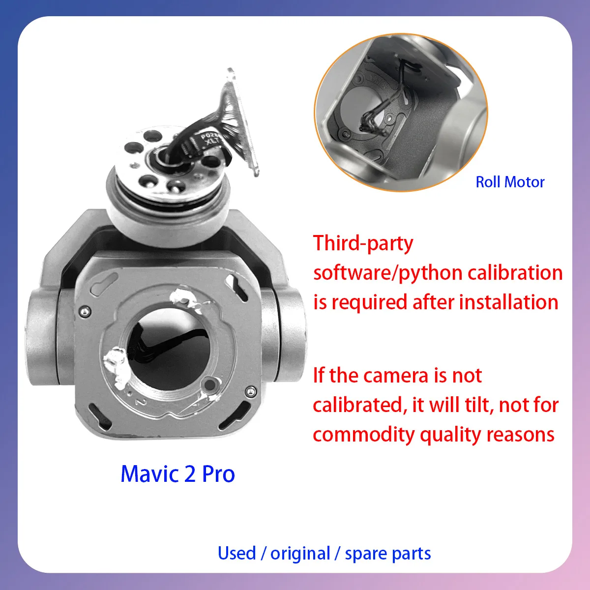 

Original Mavic2pro gimbal power shaft arm with YRP motor suitable for DJI drone Mavic series accessories