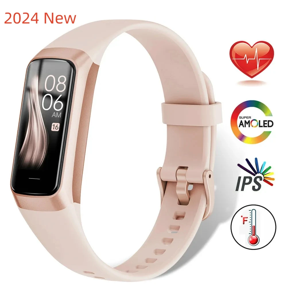 Amoled Smart Watch Smartwatch Band Women Heart Rate Blood Waterproof Connected Smart Bracelet Sport Fitness Tracker Wristband