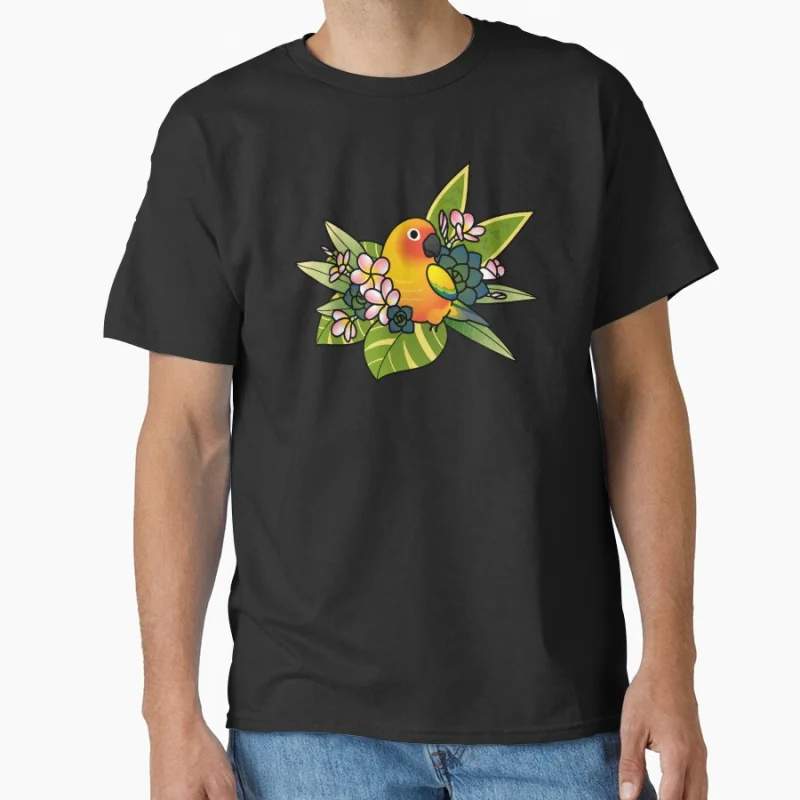

Custom - Cute Sun conure 1126 Pet bird Gift T shirt for man Large size Tops Funny parrot Graphic Printed clothes