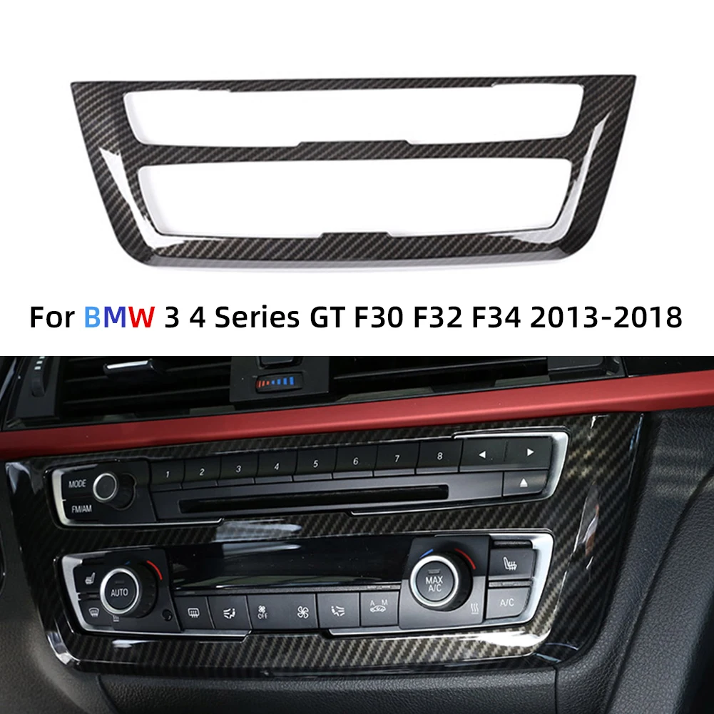 Car CD Panel Trim Center Console Cover Carbon Fiber Sticker Decal For BMW 3 4 Series GT F30 F32 F34 2013-2018 Accessoire