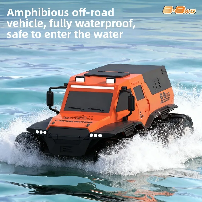 Cool Stuff Funny Gift-Amphibious Rc Drift Car,Remote Control Car Model,8-wheel 8WD Off-road Rc Truck,Monster Truck,Toys for Kids