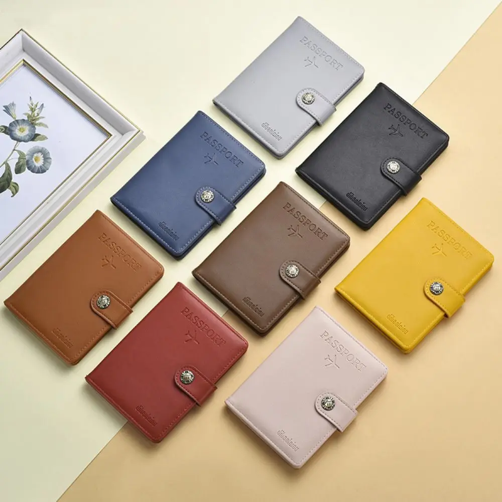 

High Quality PU Leather Passport Holder 5 Colors Multiple Pockets Retro Coin Purse Waterproof ID Card Holder Women/Men