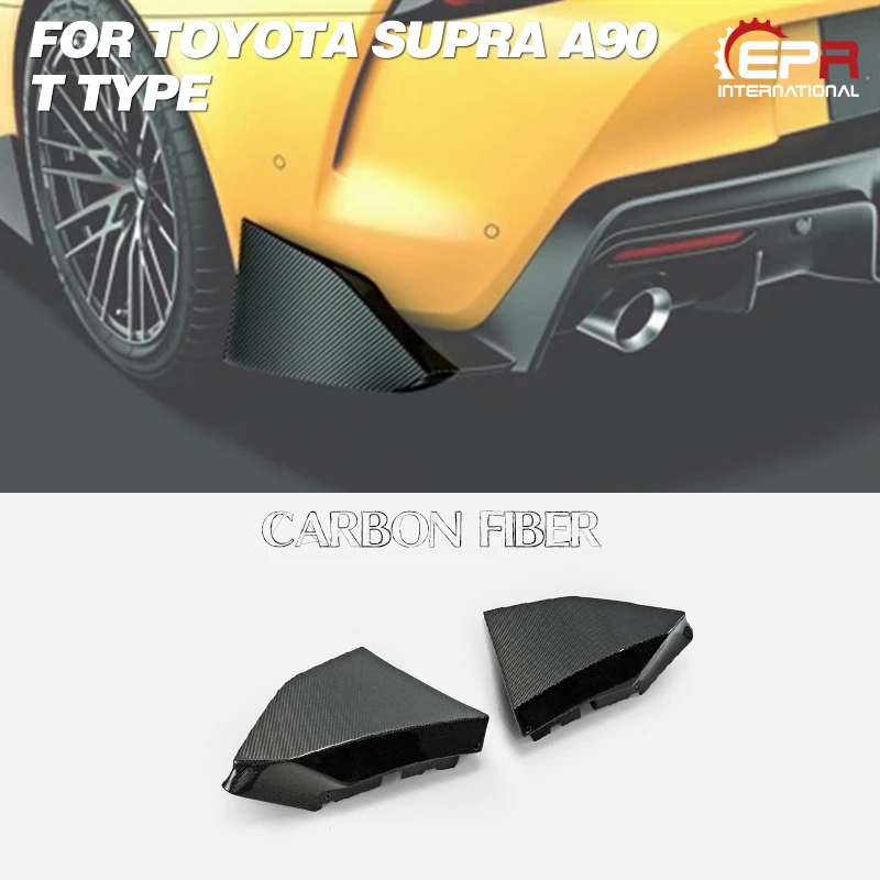 19+ A90 Tipe Double Carbon Car Part Rear Bumper Side Spat Trim